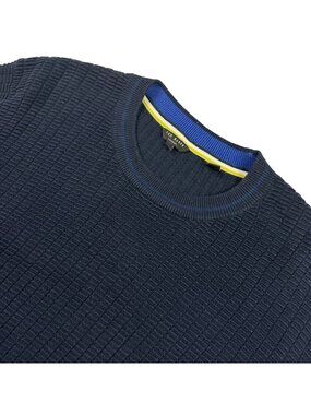 Ted Baker London Men’s Cotton Blend Knit Crewneck Pullover Sweater Blue • Size 4